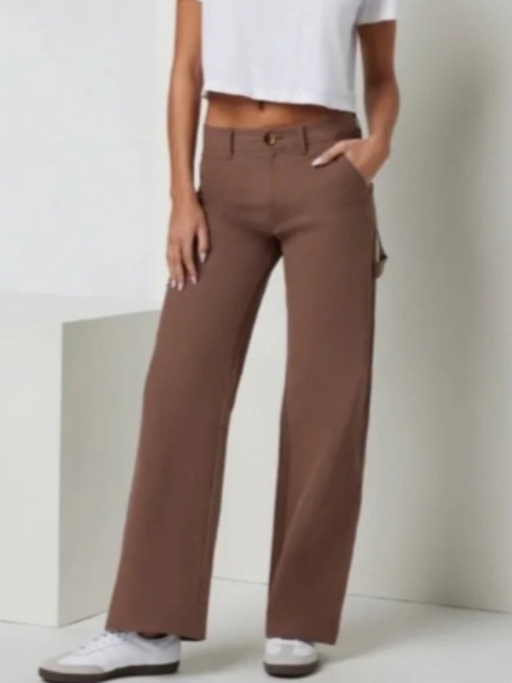 Vuori Getaway Carpenter Pant Stretch Wide Leg Clove Medium Womens Utility